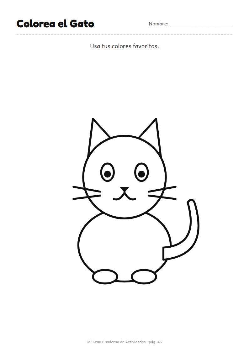 Dibujo de un gato para colorear