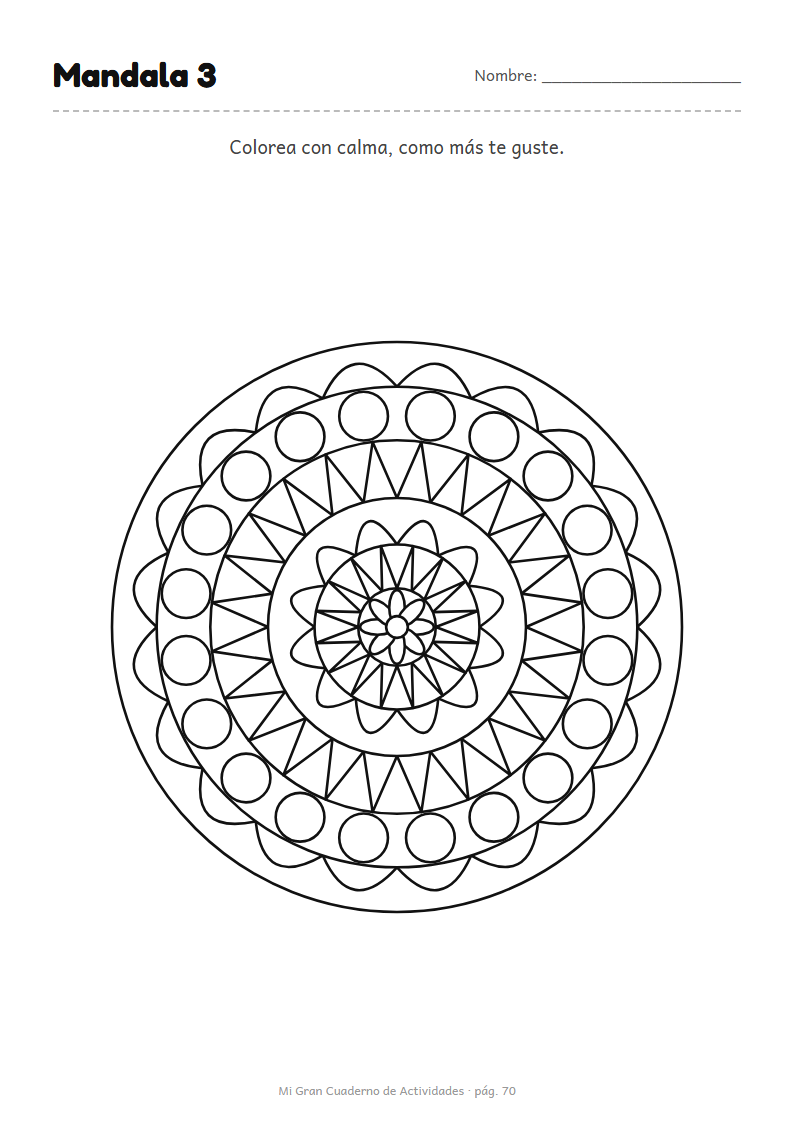 Mandala para colorear